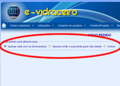 Novo pedido